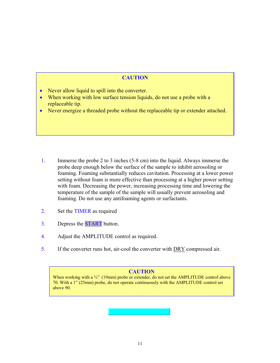 Sonics VCF1500 User Manual | Page 11 / 14