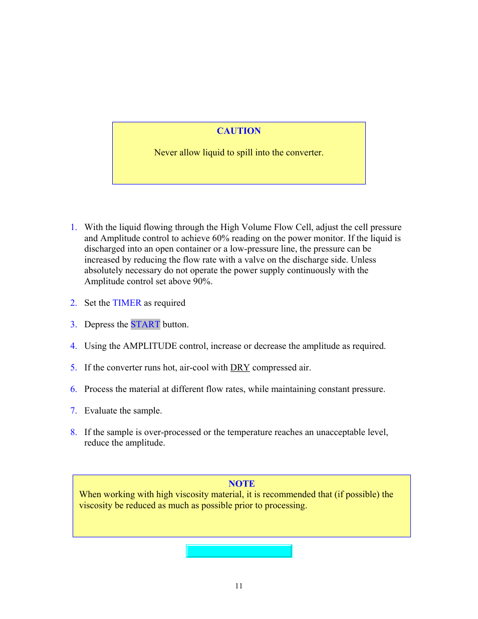 Sonics VCF1500HV User Manual | Page 11 / 15