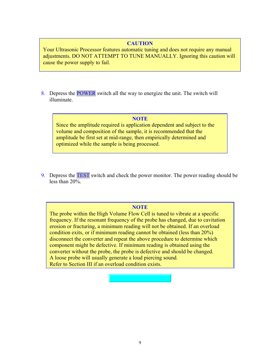 Sonics VCF1500HV User Manual | Page 9 / 15