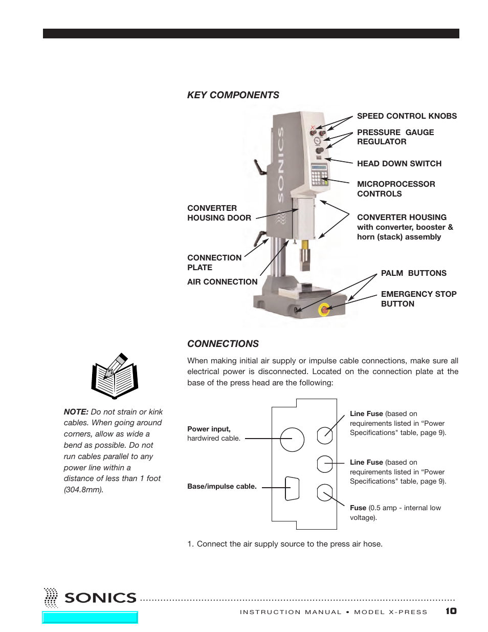 Connections | Sonics X-Press Integrated Welder User Manual | Page 11 / 38