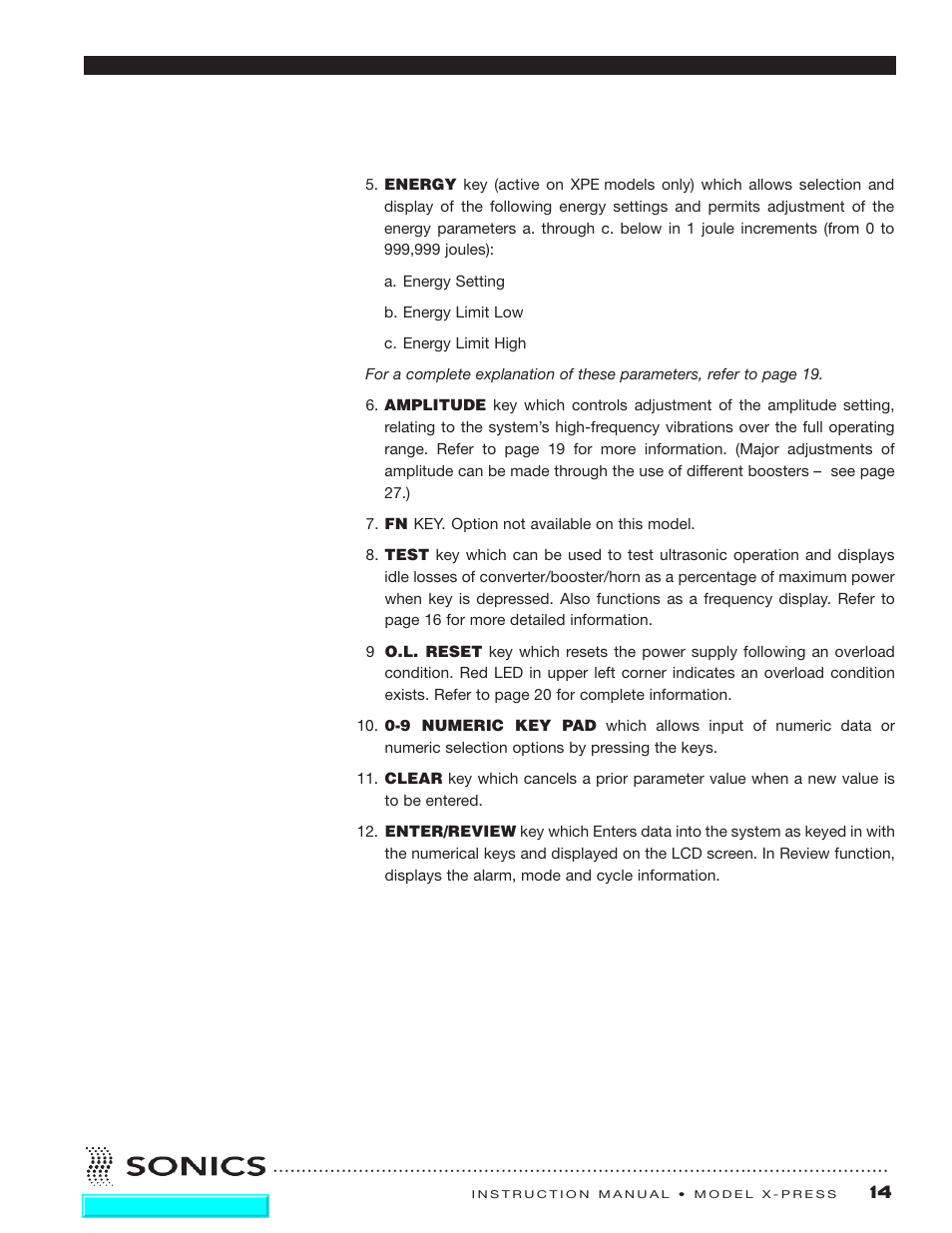 Sonics X-Press Integrated Welder User Manual | Page 15 / 38