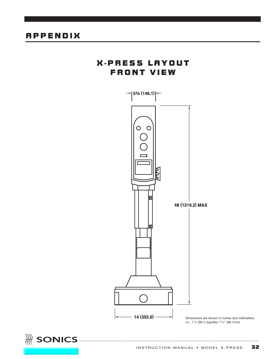 Appendix | Sonics X-Press Integrated Welder User Manual | Page 33 / 38