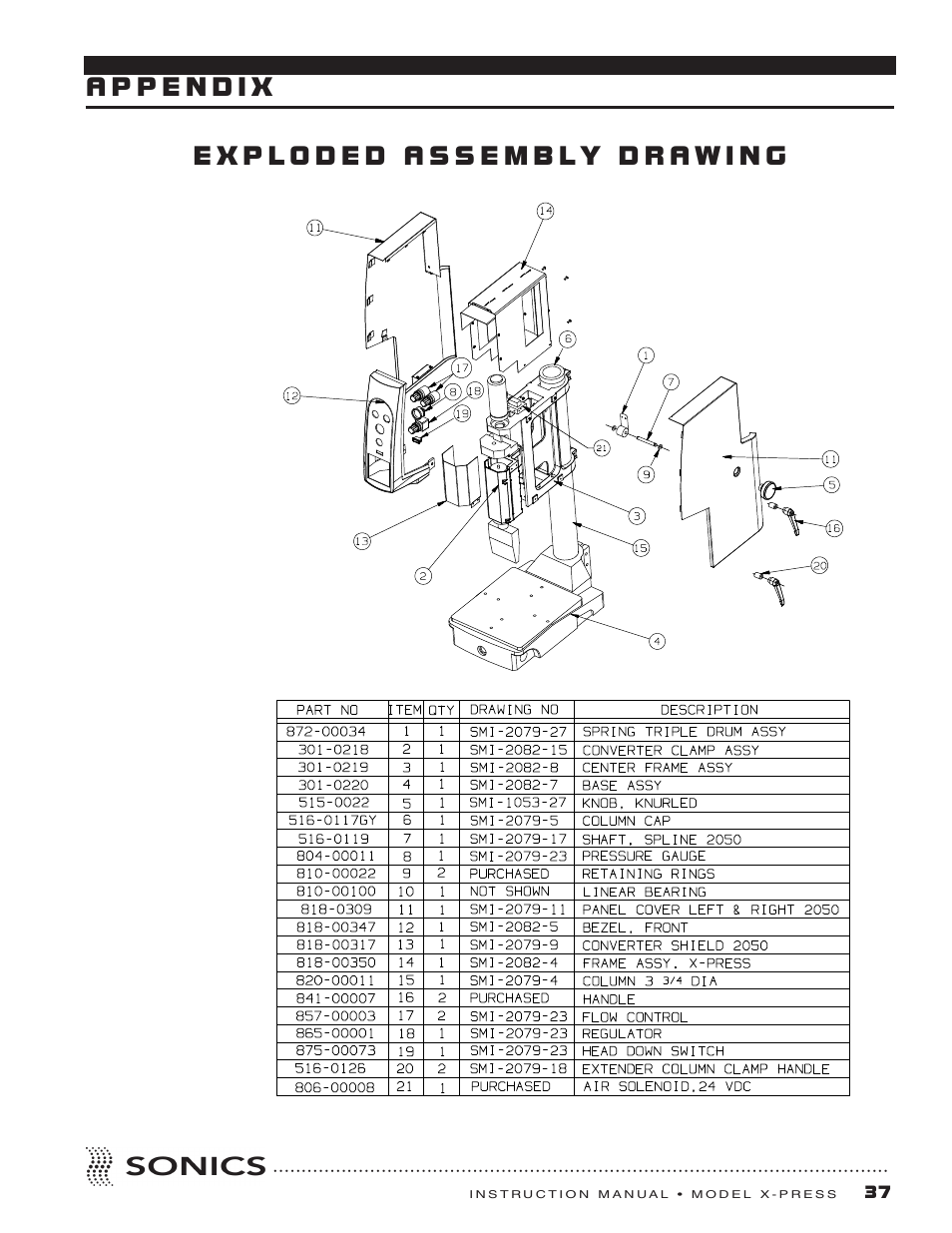 Sonics X-Press Integrated Welder User Manual | Page 38 / 38