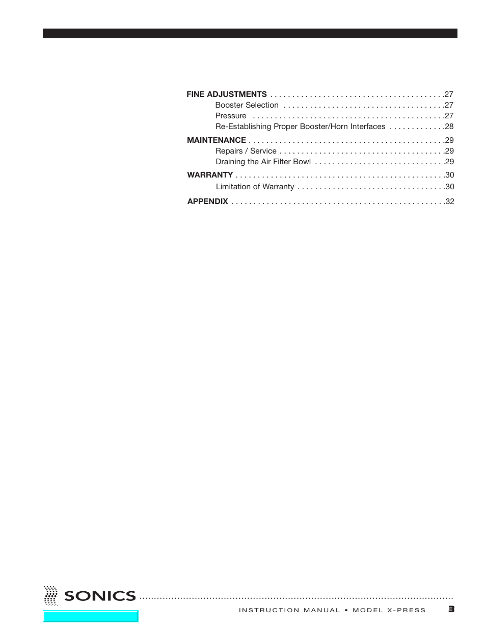 Sonics X-Press Integrated Welder User Manual | Page 4 / 38