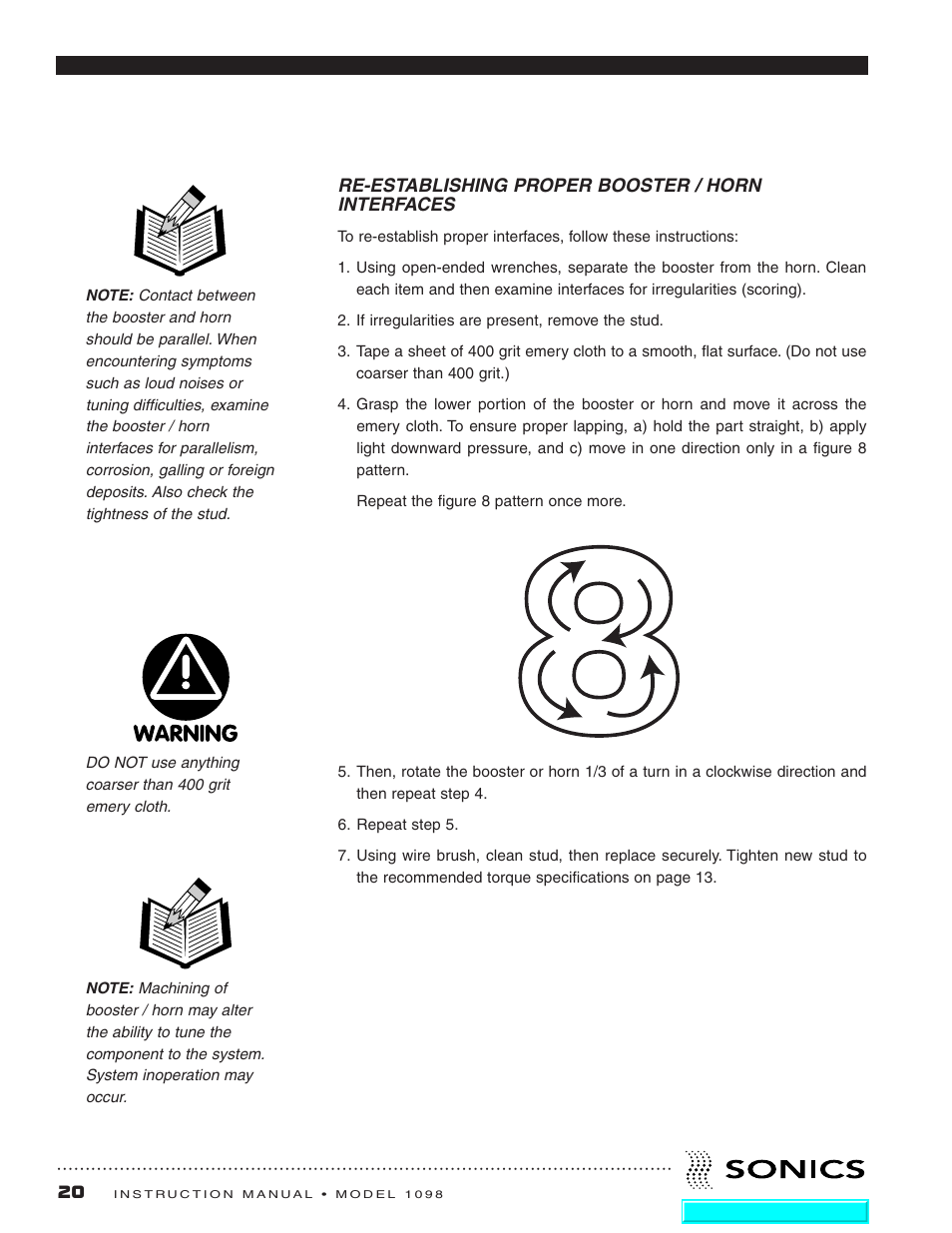 Sonics 1098 Press User Manual | Page 21 / 27