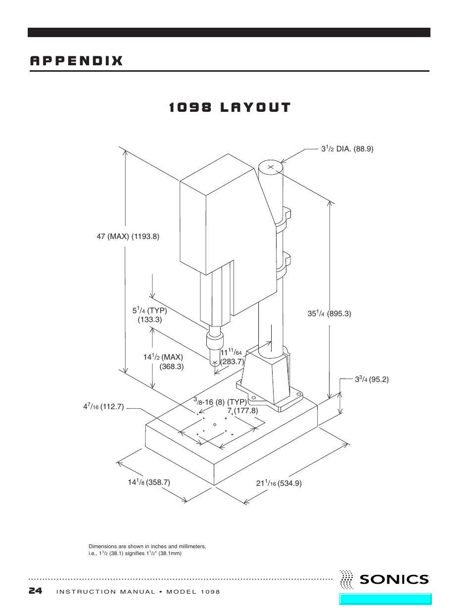 Appendix-layouts | Sonics 1098 Press User Manual | Page 25 / 27