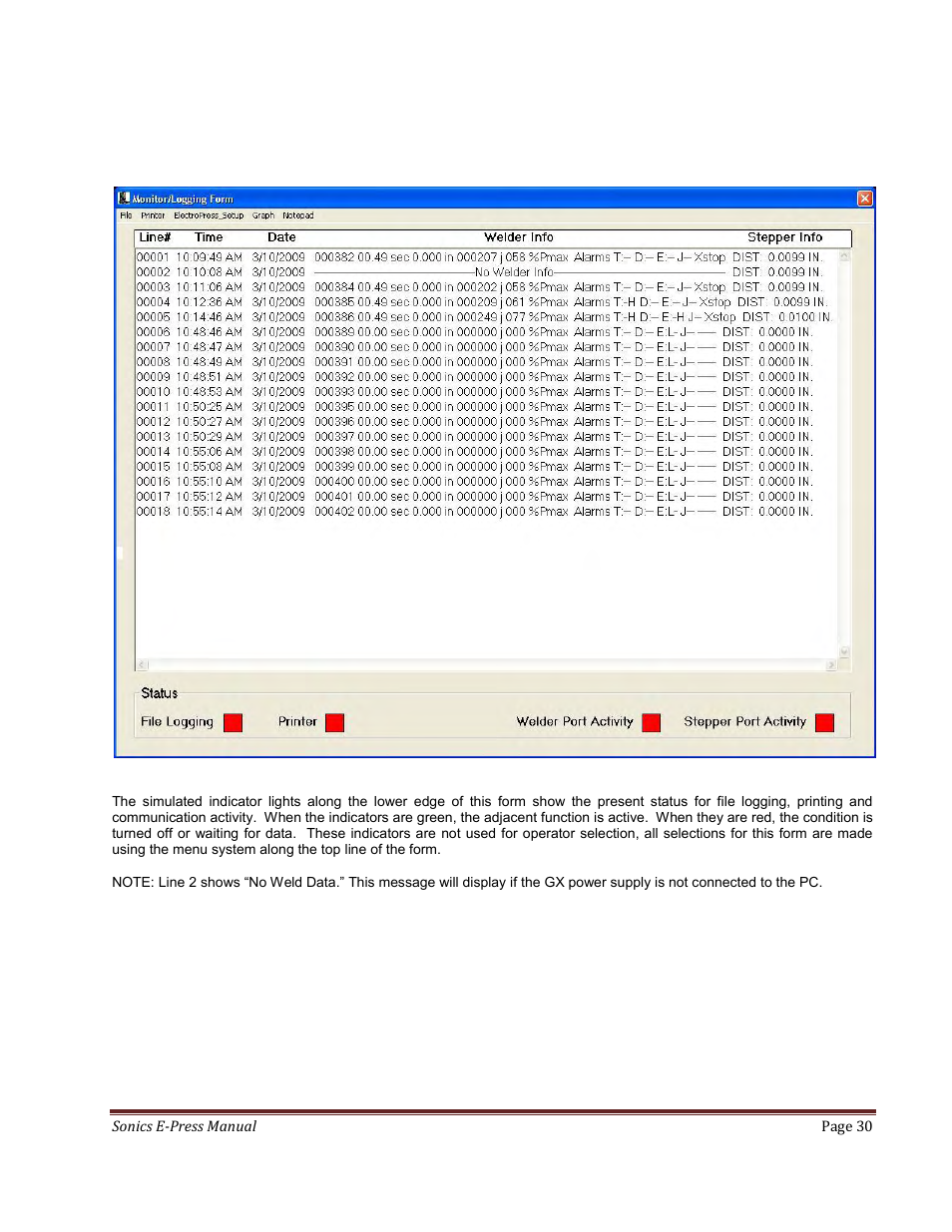 Sonics E-Press User Manual | Page 30 / 46