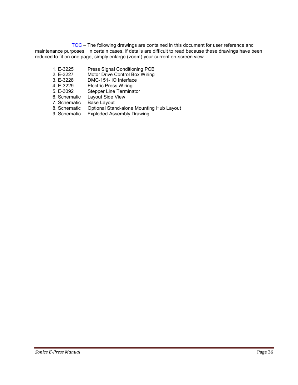 Sonics E-Press User Manual | Page 36 / 46