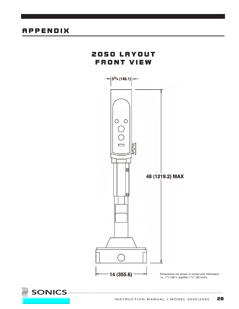 Appendix | Sonics 2055-Press User Manual | Page 29 / 36