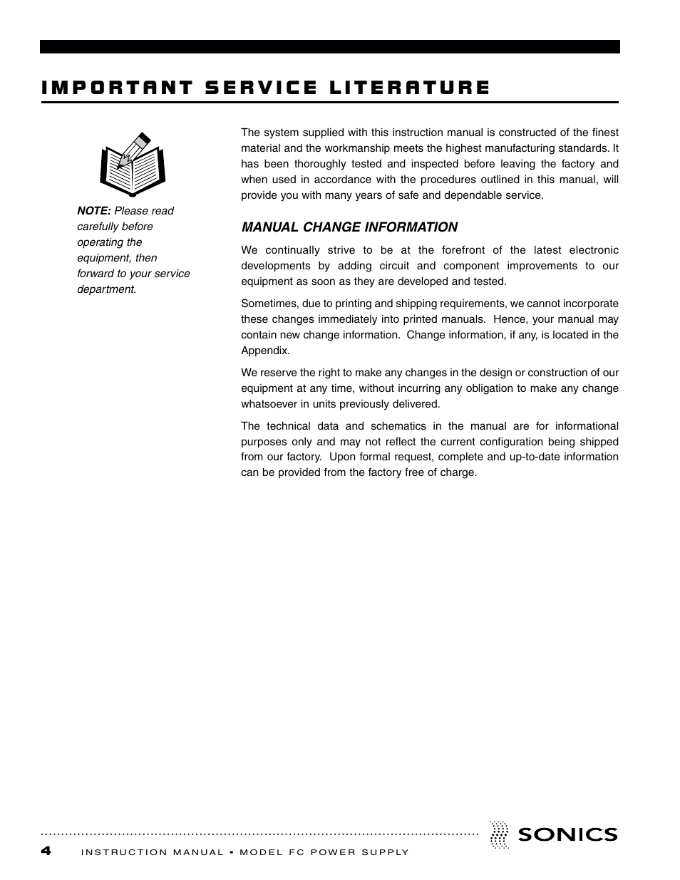 Sonics FC User Manual | Page 5 / 24