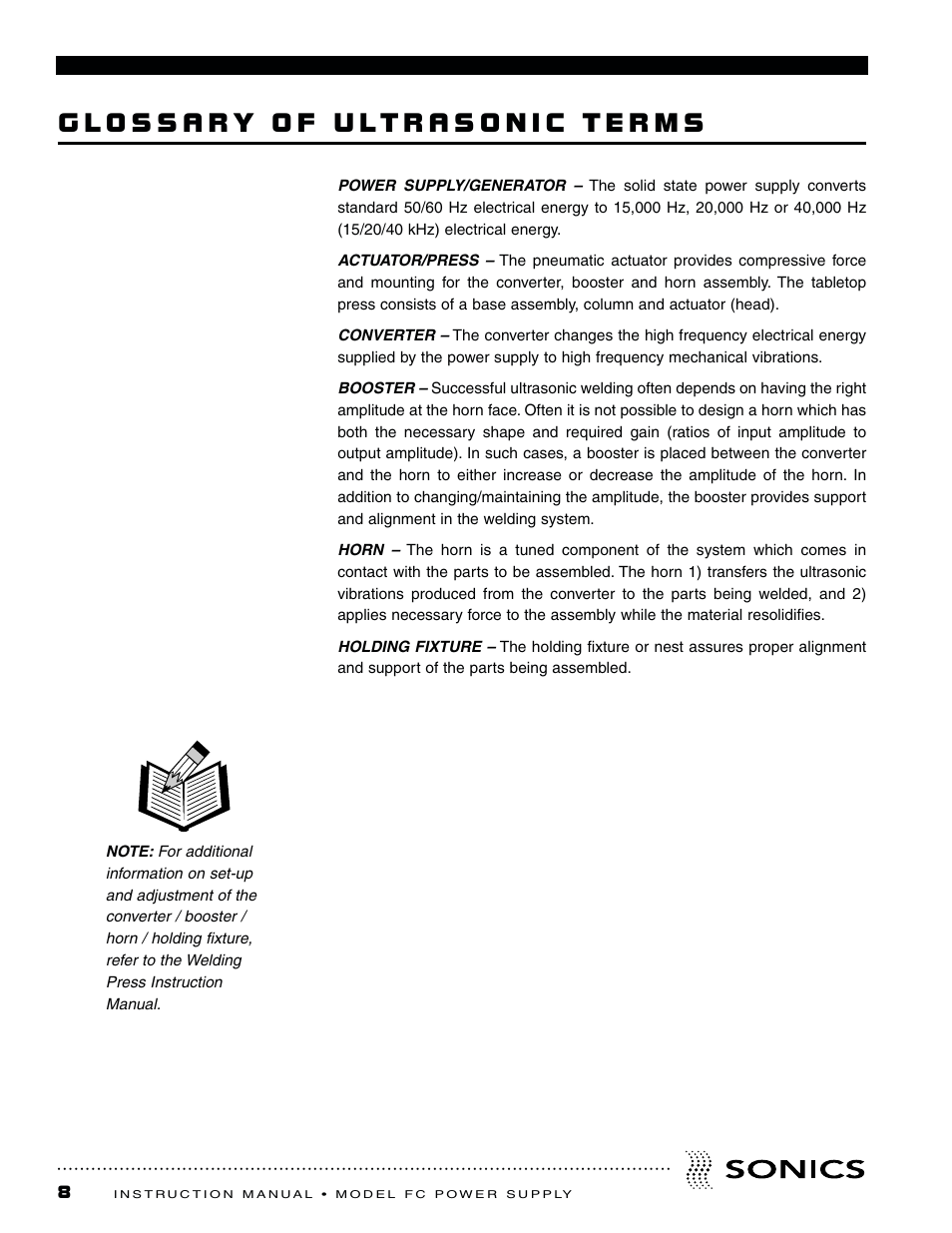 Sonics FC User Manual | Page 9 / 24