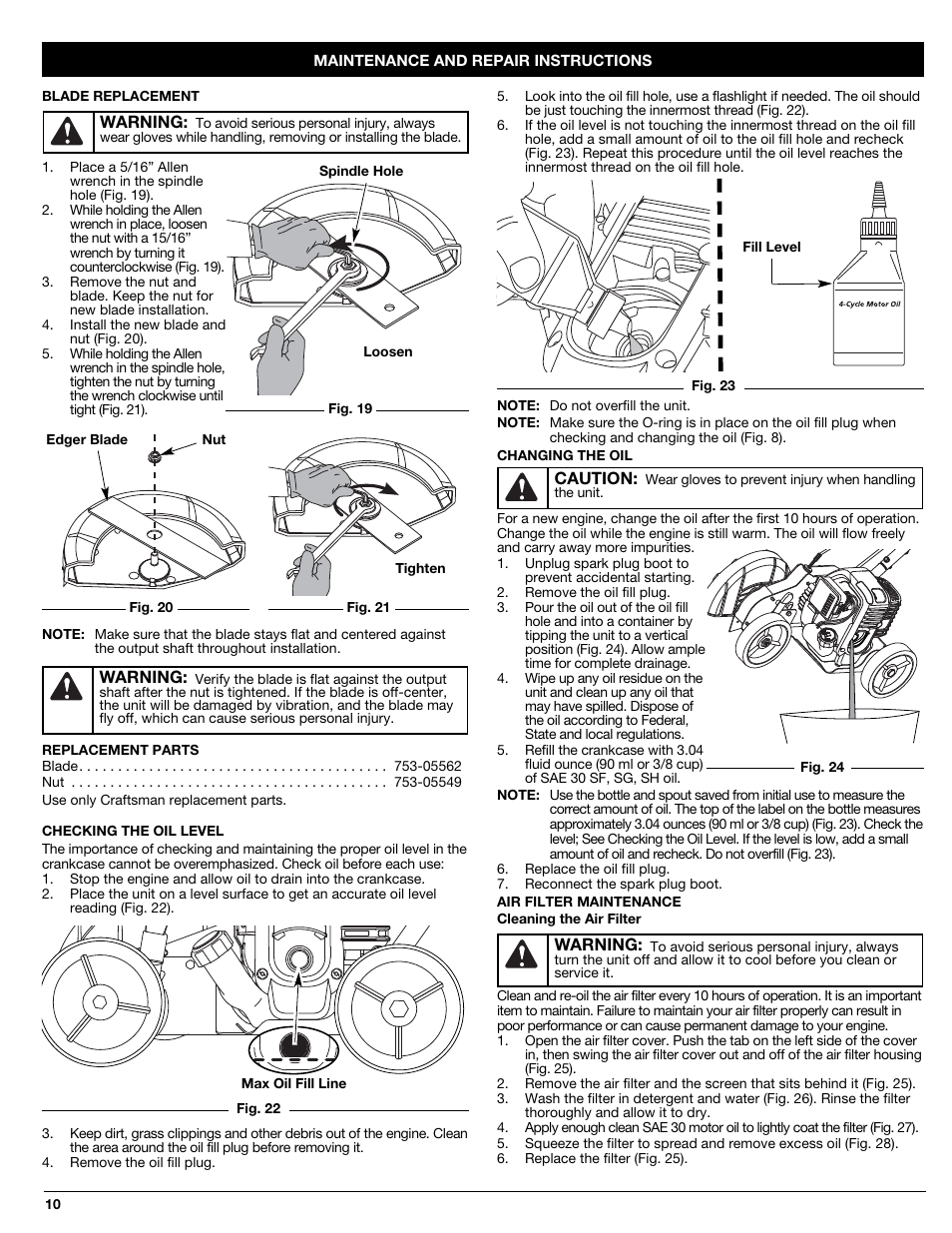 Craftsman 316.77237 User Manual | Page 10 / 36