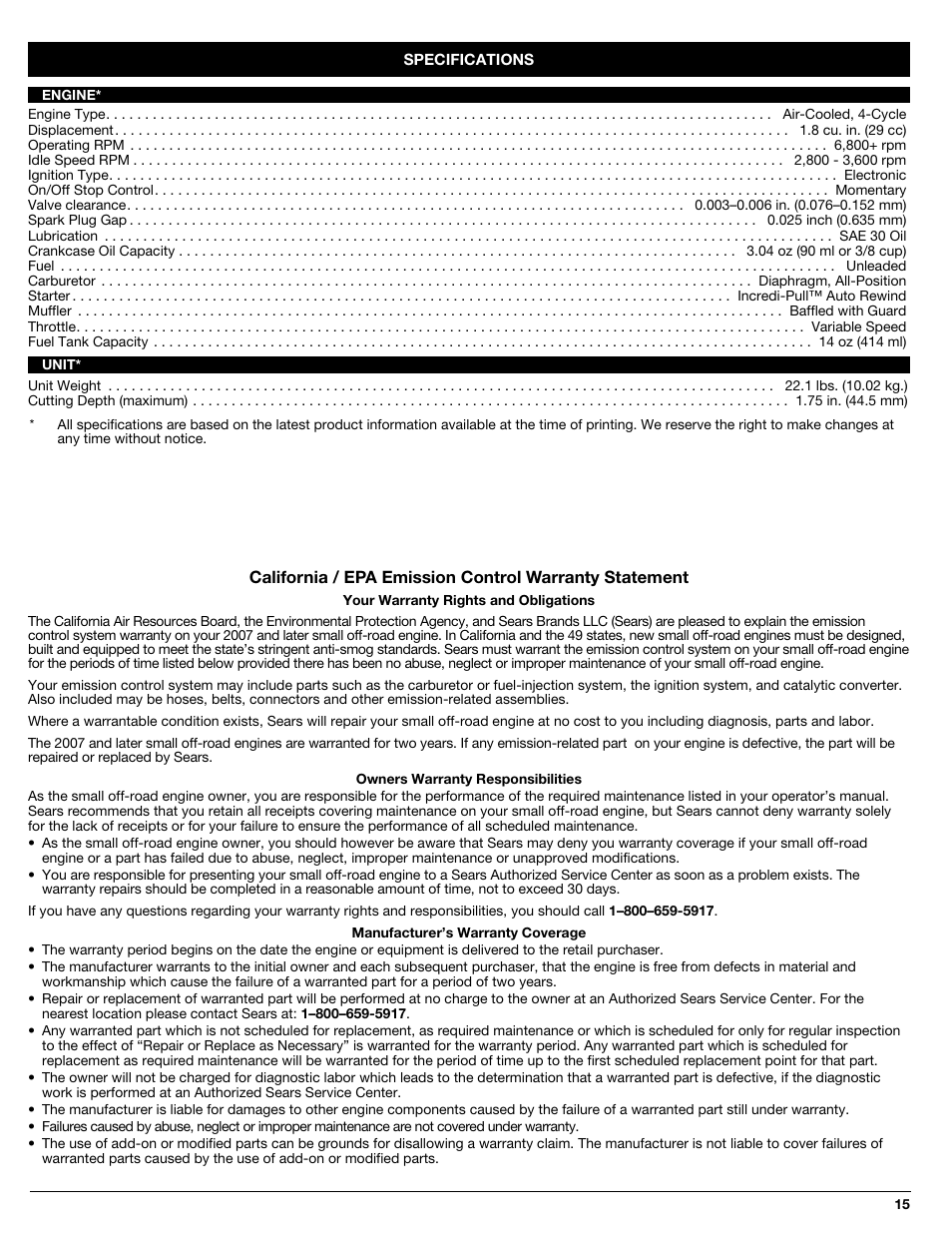 Craftsman 316.77237 User Manual | Page 15 / 36