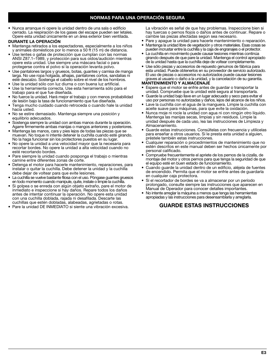 Guarde estas instrucciones | Craftsman 316.77237 User Manual | Page 19 / 36