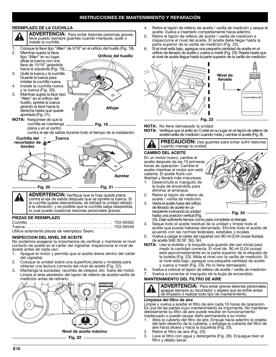 Craftsman 316.77237 User Manual | Page 26 / 36