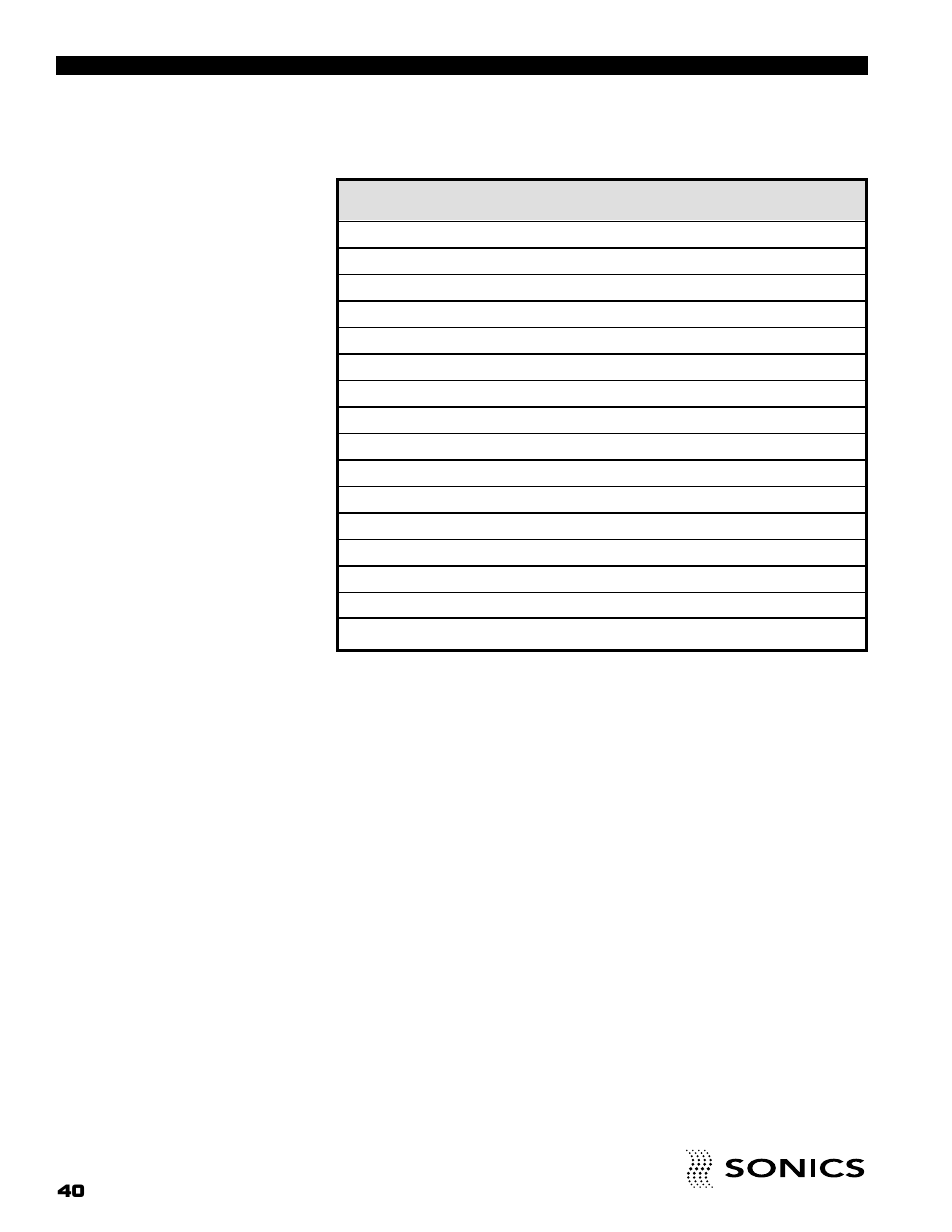 Printer test (only with optional peripherals) | Sonics FM User Manual | Page 41 / 55