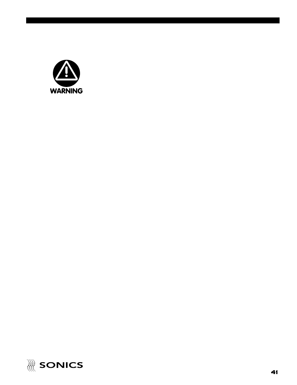 Sonics FM User Manual | Page 42 / 55