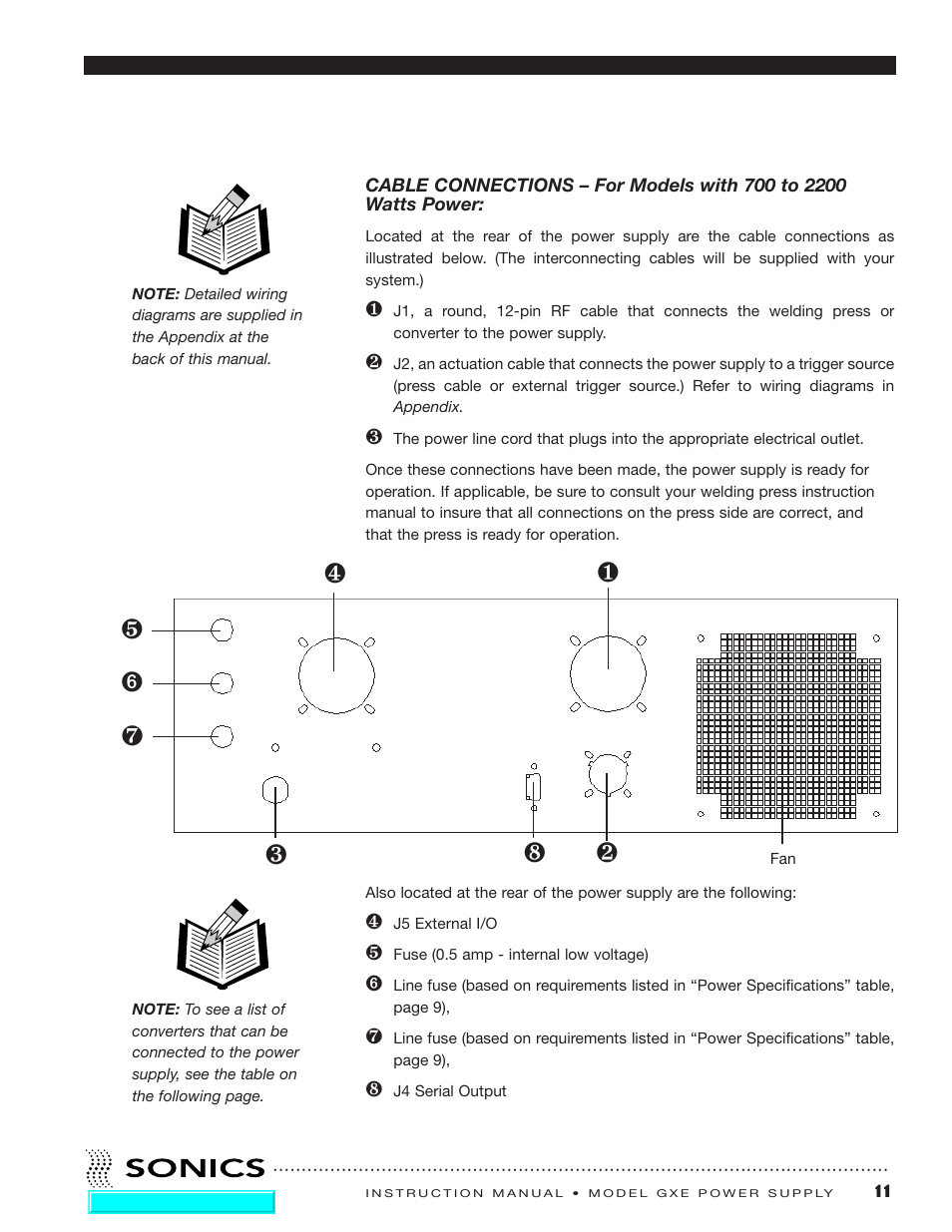 Sonics GXE User Manual | Page 12 / 52