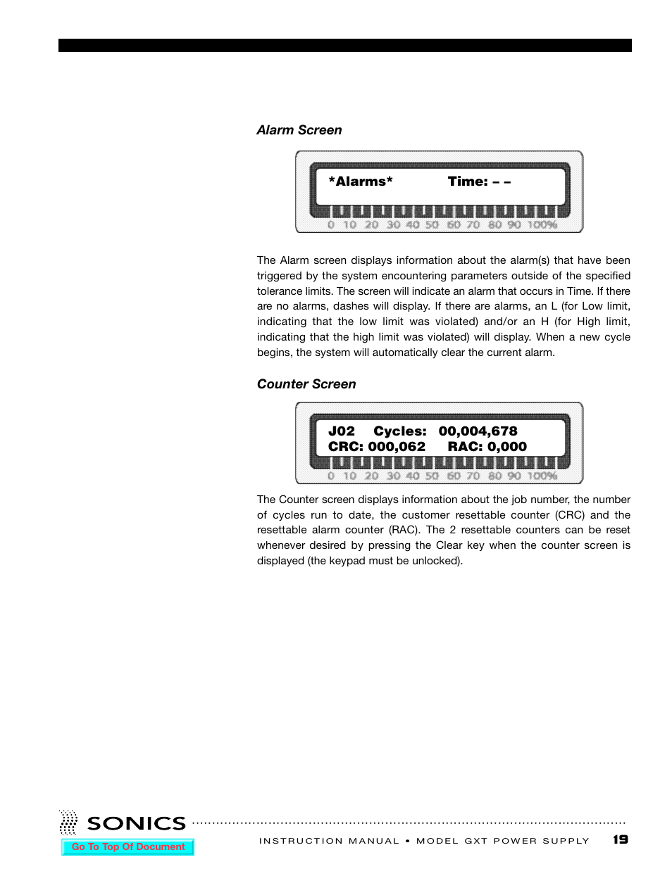 Sonics GXT User Manual | Page 20 / 51