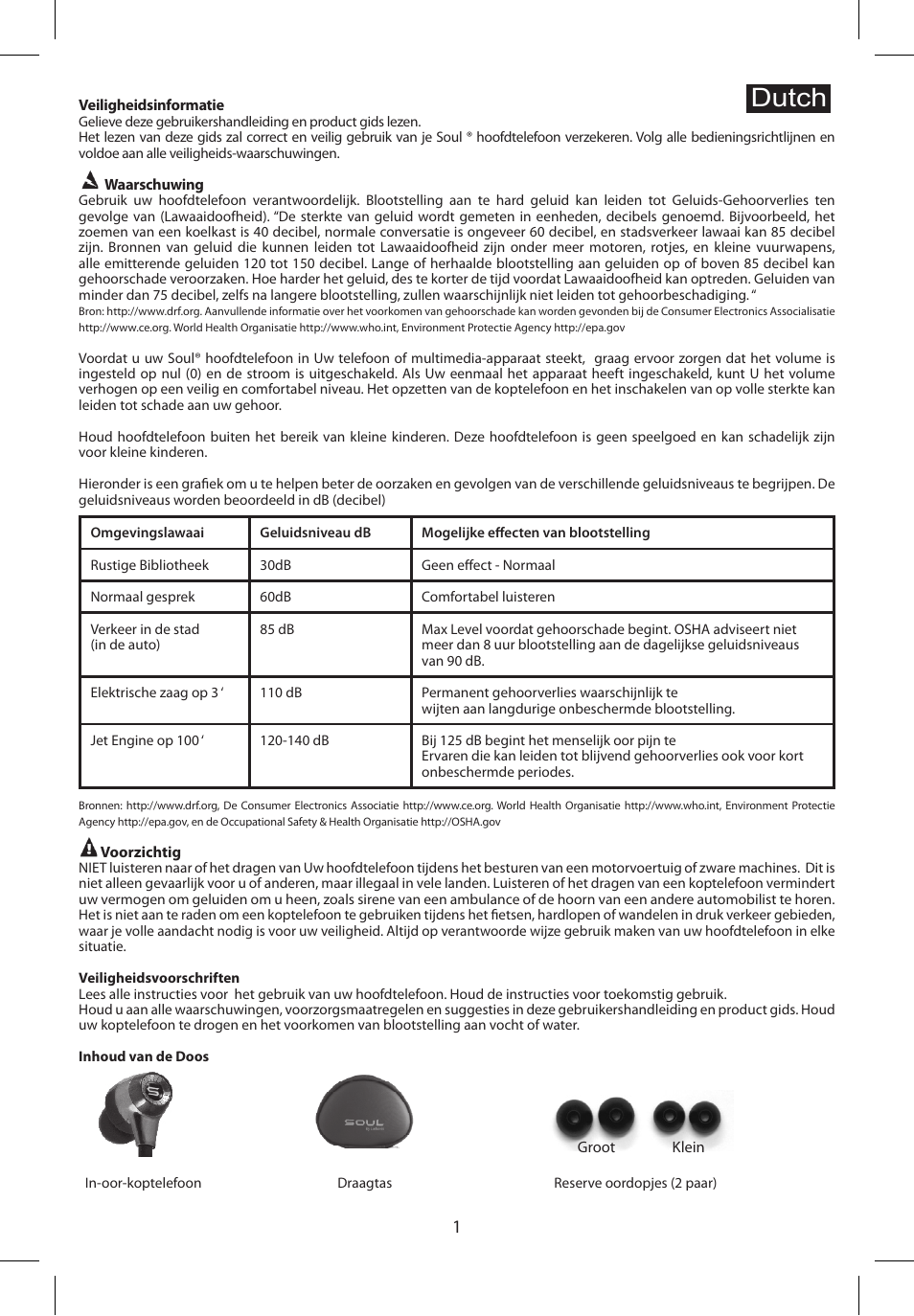 Dutch | Soul Electronics SL99 User Manual | Page 24 / 48