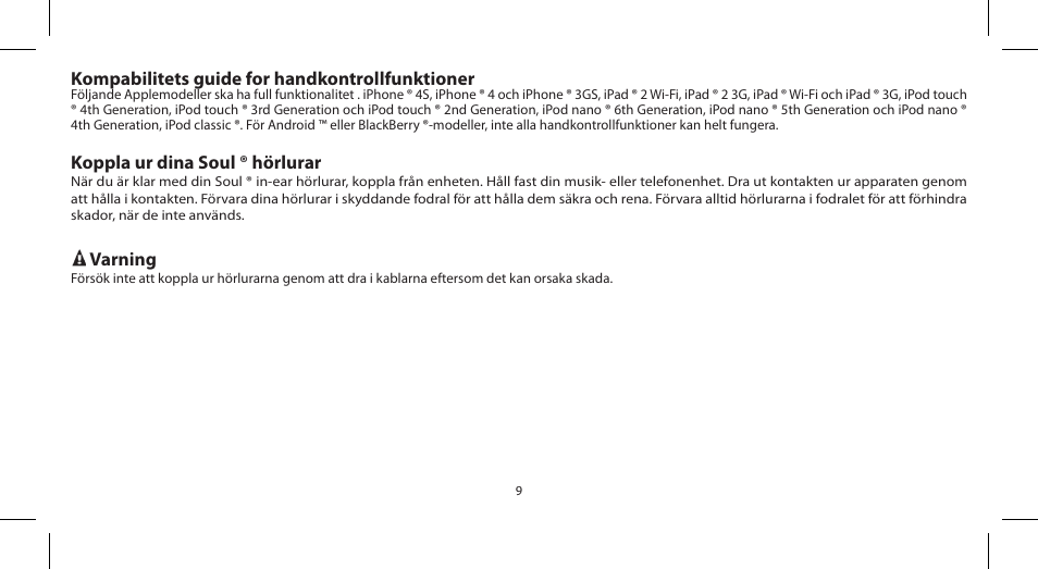 Soul Electronics SL100 User Manual | Page 100 / 148