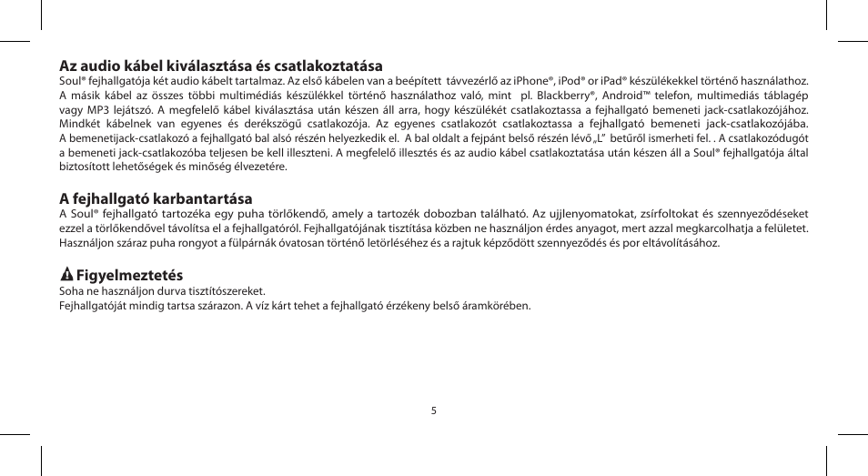 Soul Electronics SL100 User Manual | Page 106 / 148