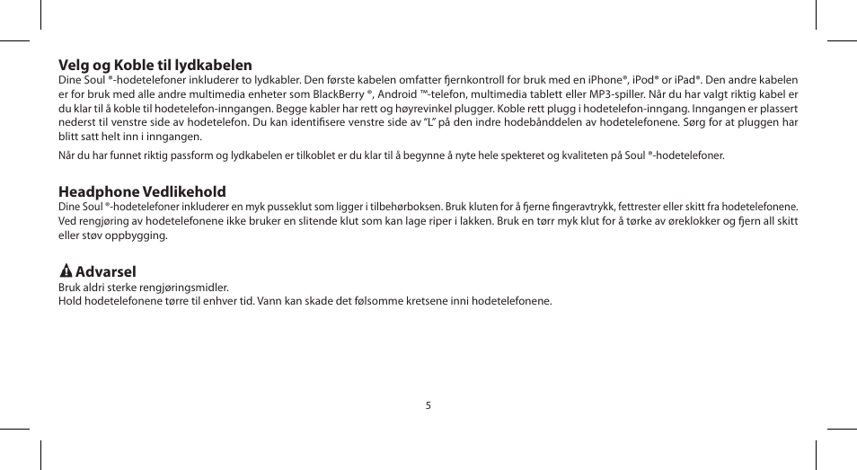 Soul Electronics SL100 User Manual | Page 116 / 148