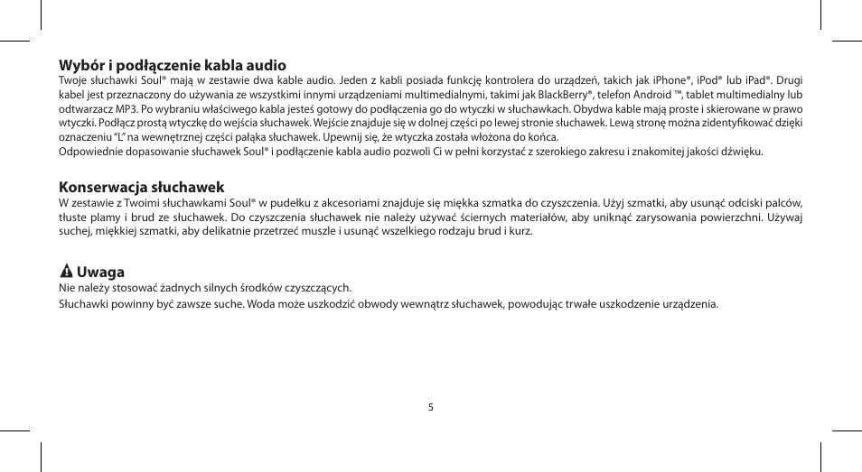 Soul Electronics SL100 User Manual | Page 126 / 148