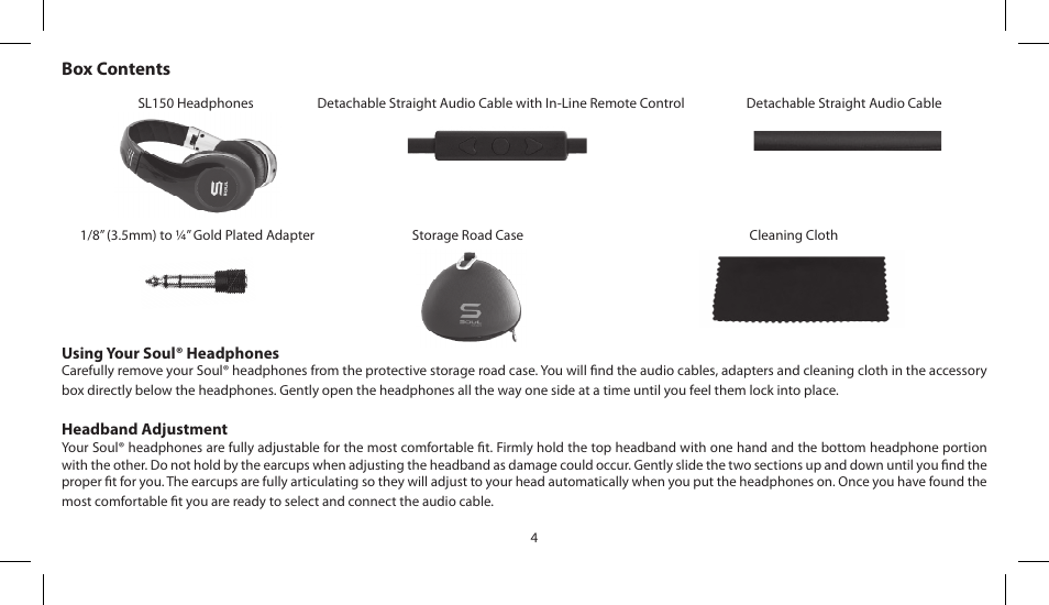 Soul Electronics SL150 User Manual | Page 6 / 121