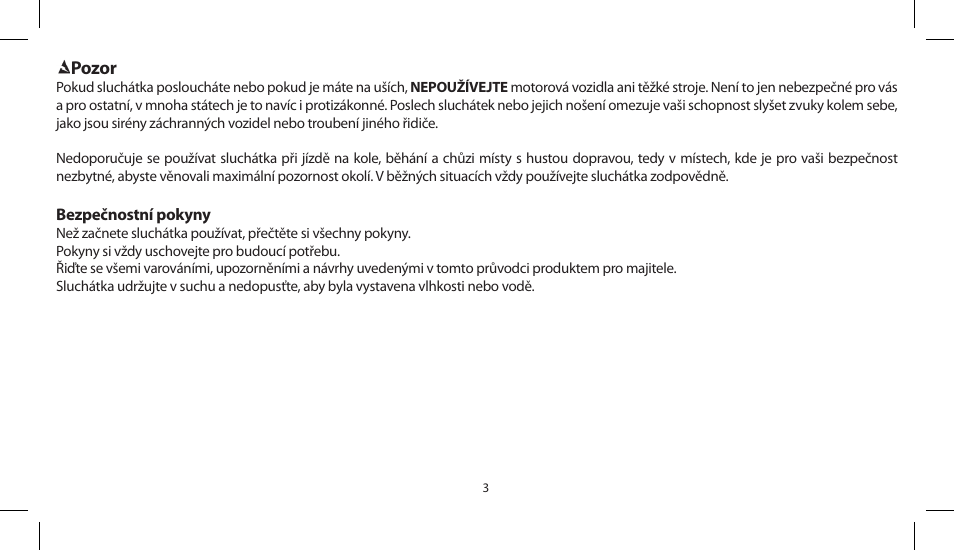 Pozor | Soul Electronics SL300 User Manual | Page 101 / 183