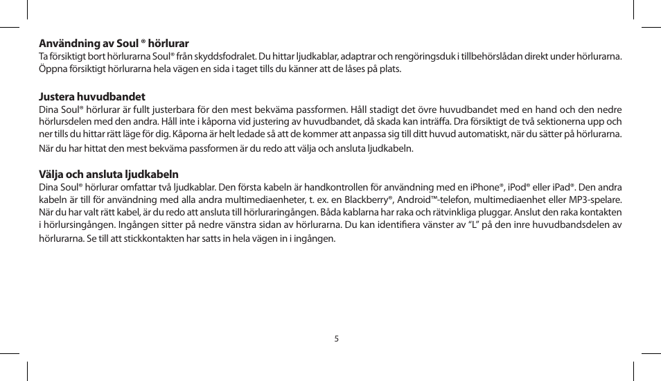 Soul Electronics SL300 User Manual | Page 115 / 183