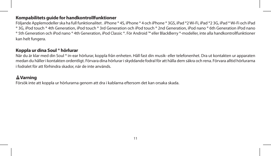 Soul Electronics SL300 User Manual | Page 121 / 183