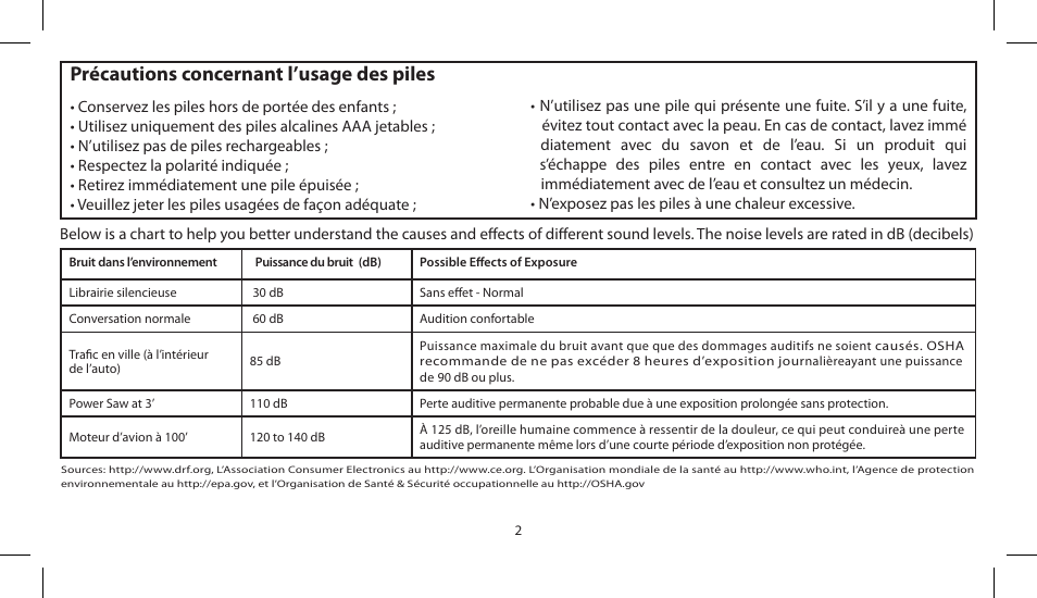 Précautions concernant l’usage des piles | Soul Electronics SL300 User Manual | Page 40 / 183