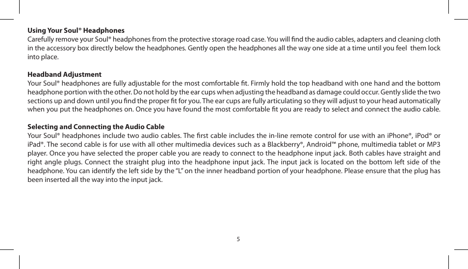 Soul Electronics SL300 User Manual | Page 7 / 183