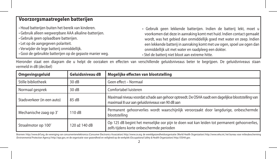 Voorzorgsmaatregelen batterijen | Soul Electronics SL300 User Manual | Page 88 / 183