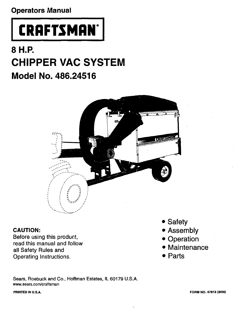 Craftsman 486.24516 User Manual | 32 pages
