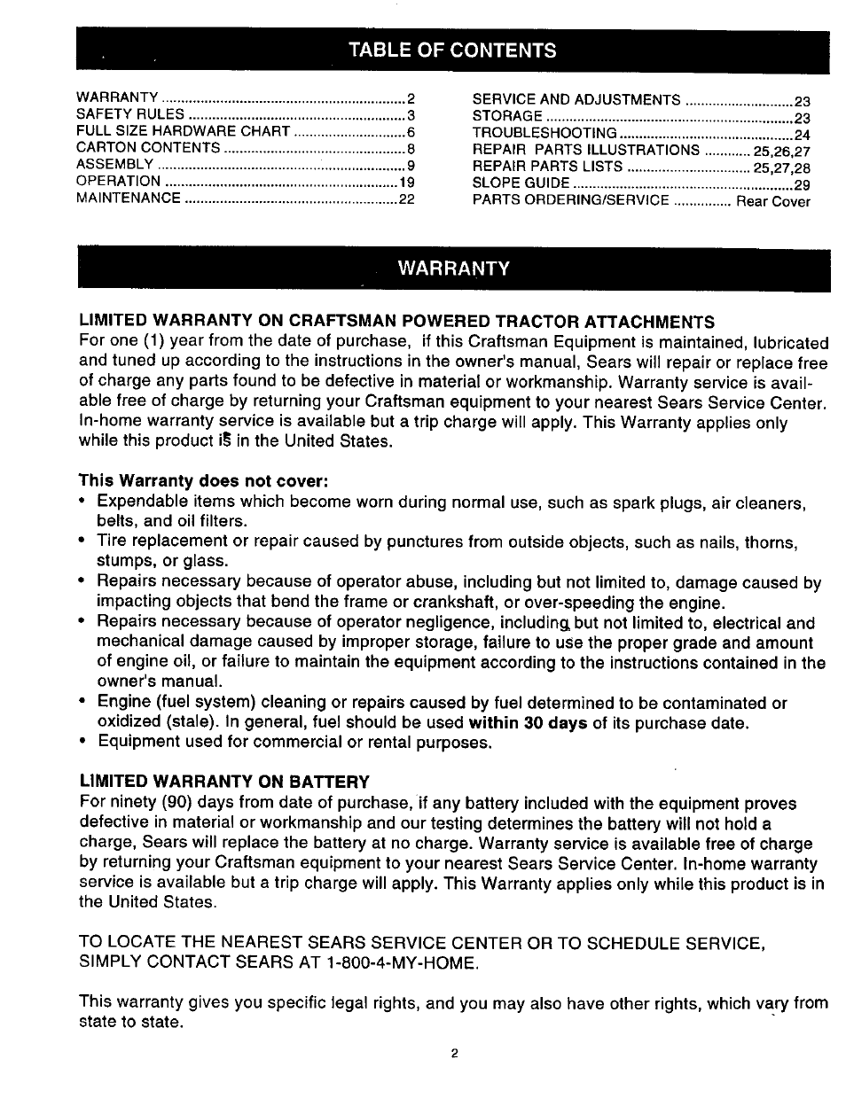 Craftsman 486.24516 User Manual | Page 2 / 32