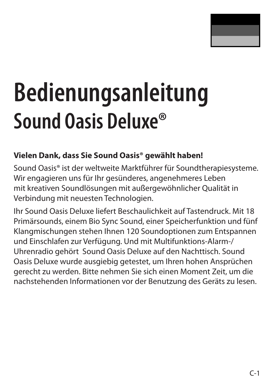 Bedienungsanleitung, Sound oasis deluxe | Sound Oasis S-5000 User Manual | Page 41 / 118