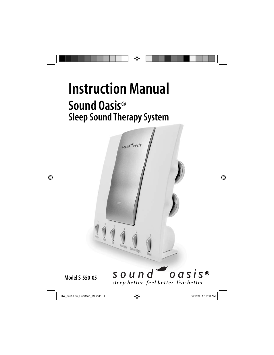Sound Oasis S-550-05 User Manual | 32 pages