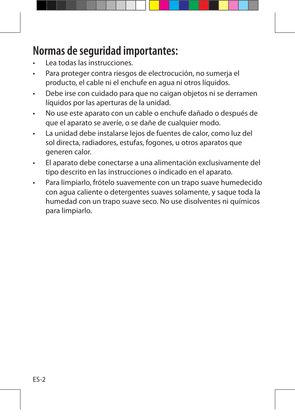 Normas de seguridad importantes | Sound Oasis S-550-05 User Manual | Page 23 / 32