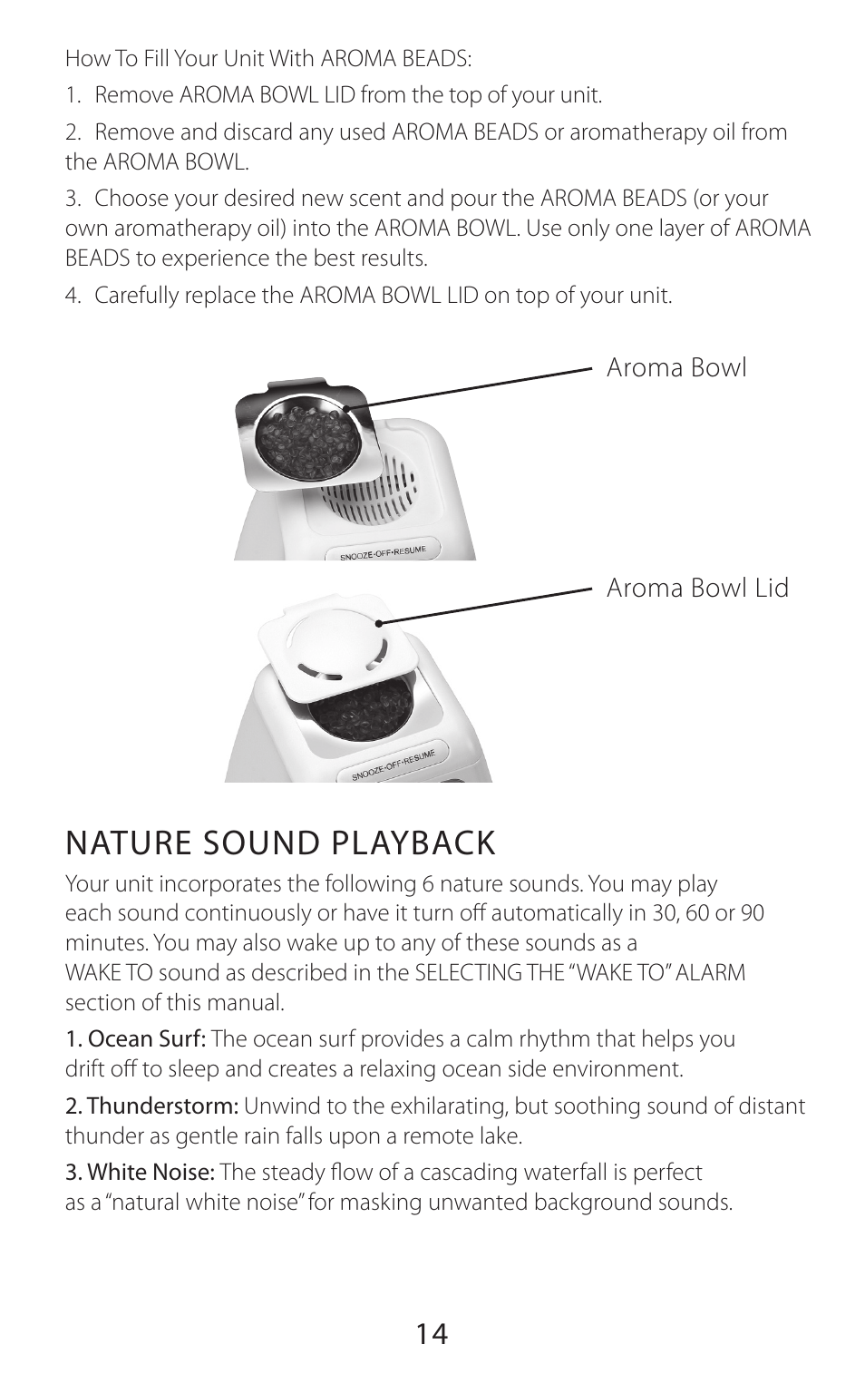 Nature sound playback | Sound Oasis BLS-100SO User Manual | Page 15 / 20
