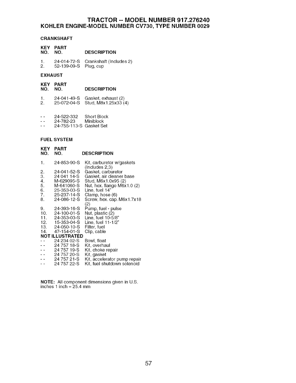 Craftsman 917.276240 User Manual | Page 57 / 60