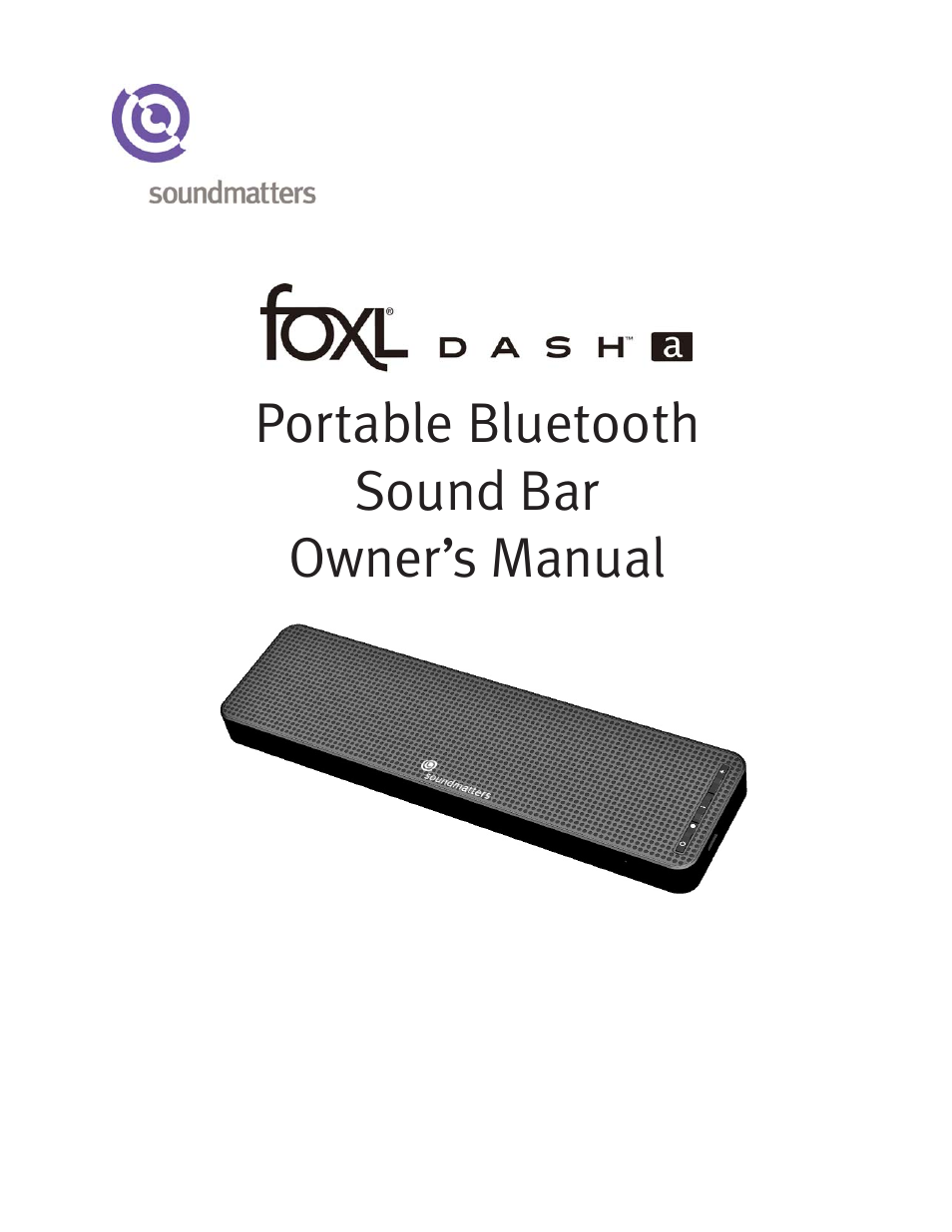 Soundmatters foxL DASH Manual User Manual | 5 pages