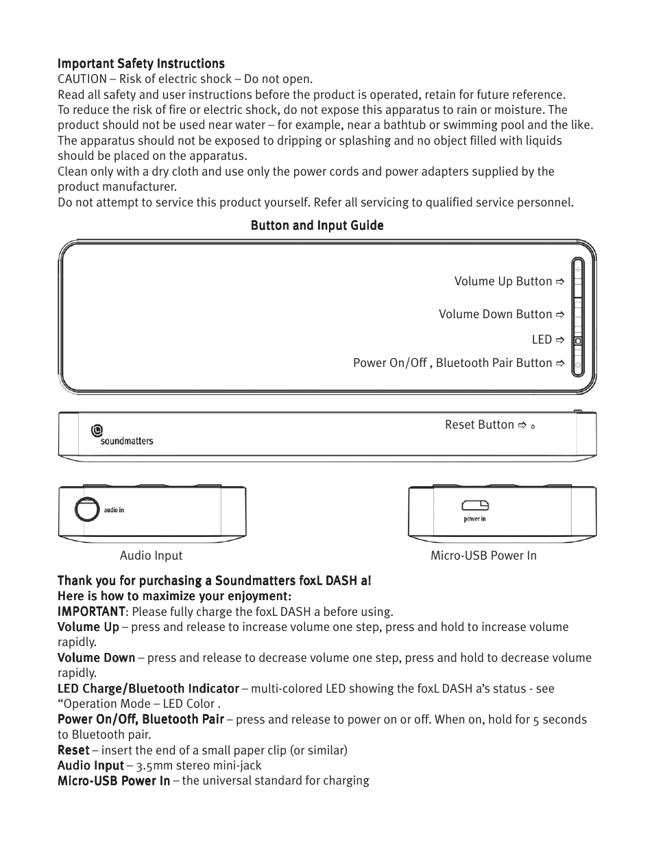 Soundmatters foxL DASH Manual User Manual | Page 2 / 5