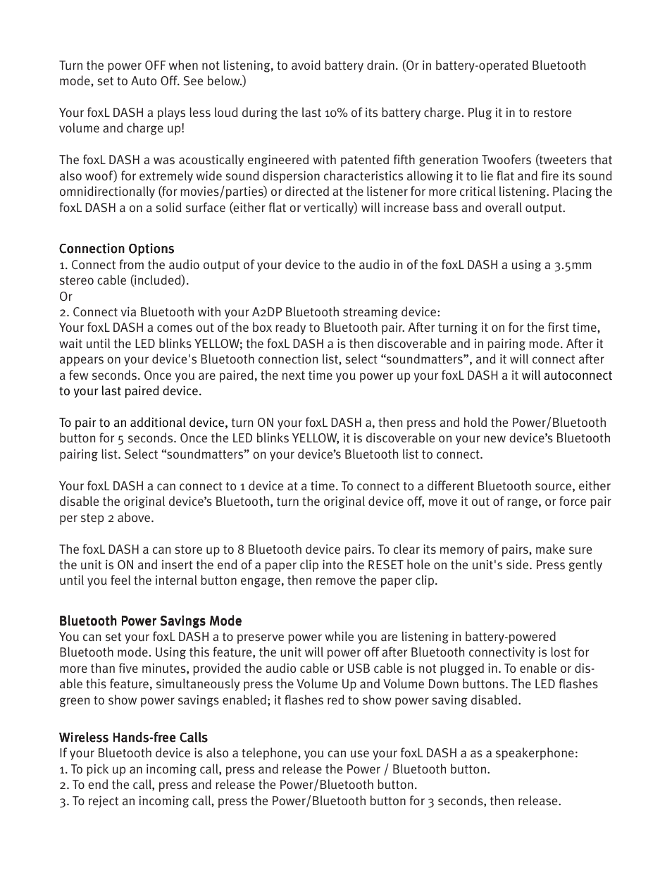 Soundmatters foxL DASH Manual User Manual | Page 3 / 5