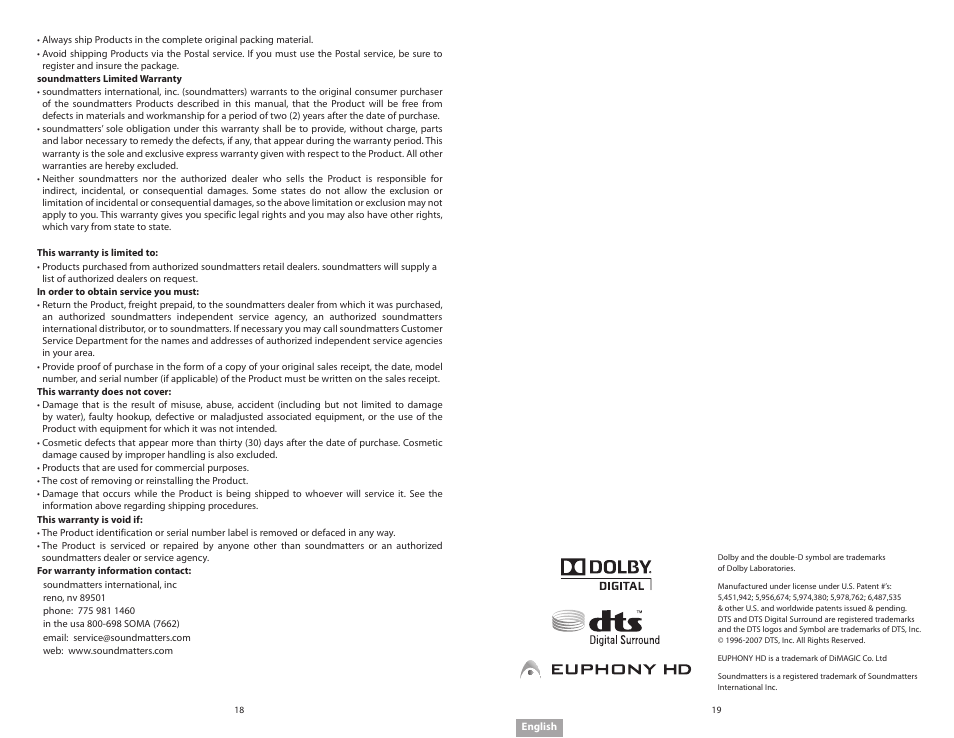 Soundmatters SLIMstage Manual User Manual | Page 10 / 56