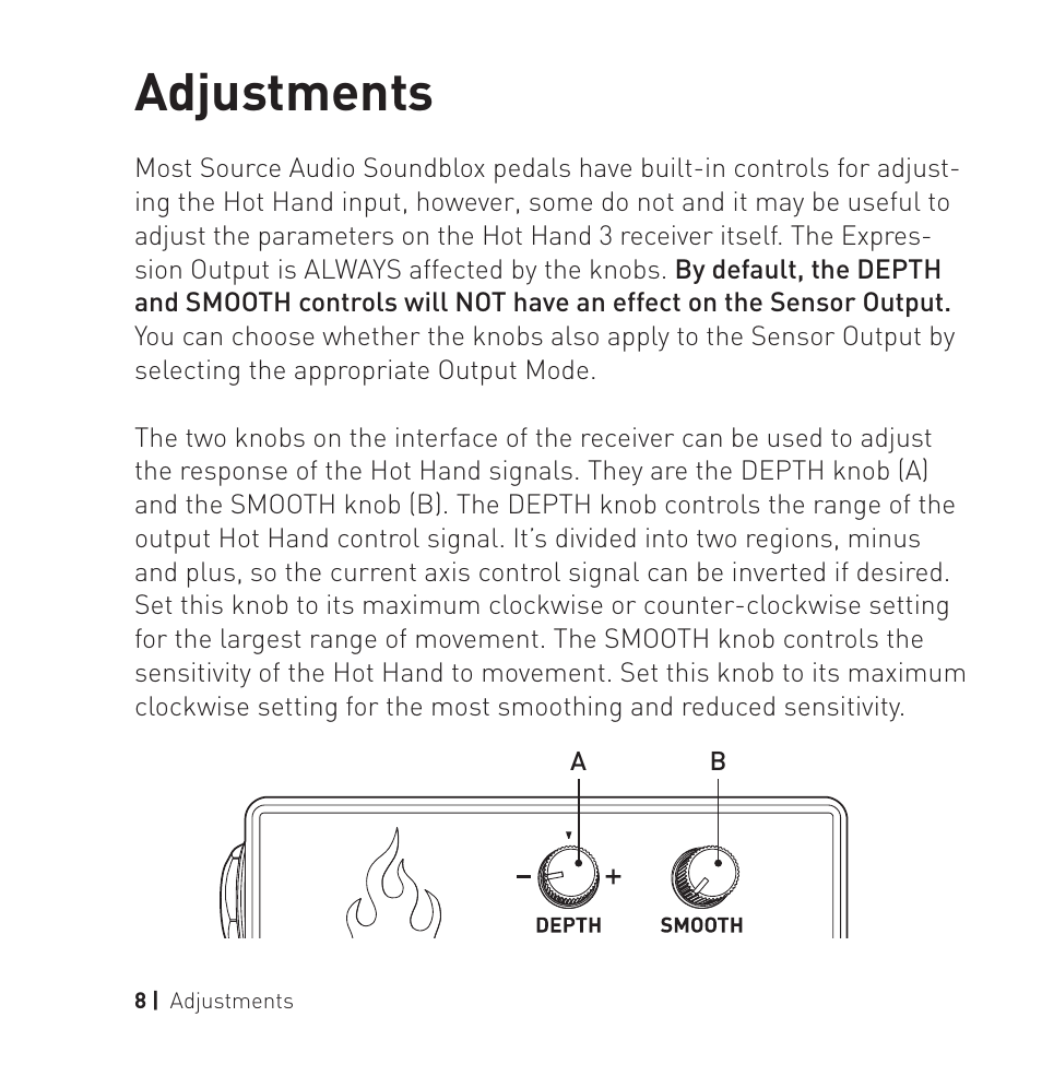 Adjustments | Source Audio Hot Hand 3 Universal Wireless Adapter User Manual | Page 8 / 16