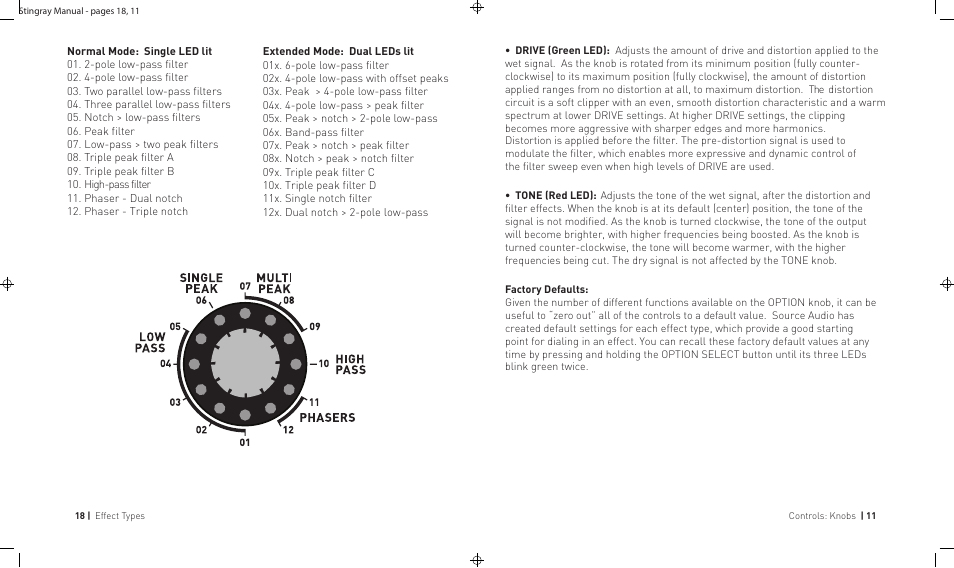 Pg 11 of 14 | Source Audio Soundblox 2 Stingray Multi-Filter User Manual | Page 18 / 28