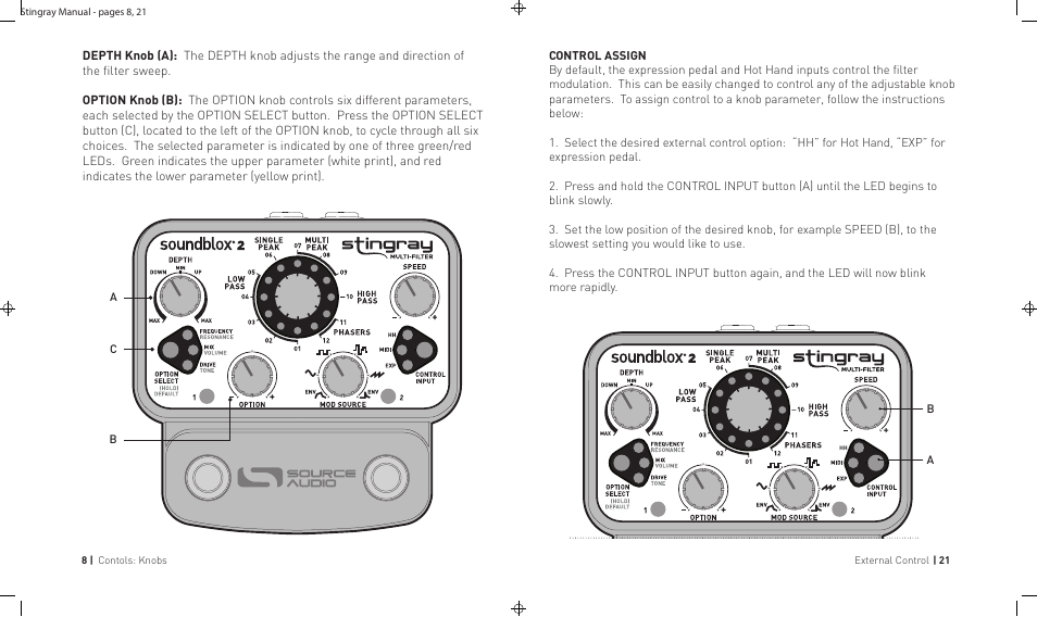 Pg 8 of 14 | Source Audio Soundblox 2 Stingray Multi-Filter User Manual | Page 21 / 28