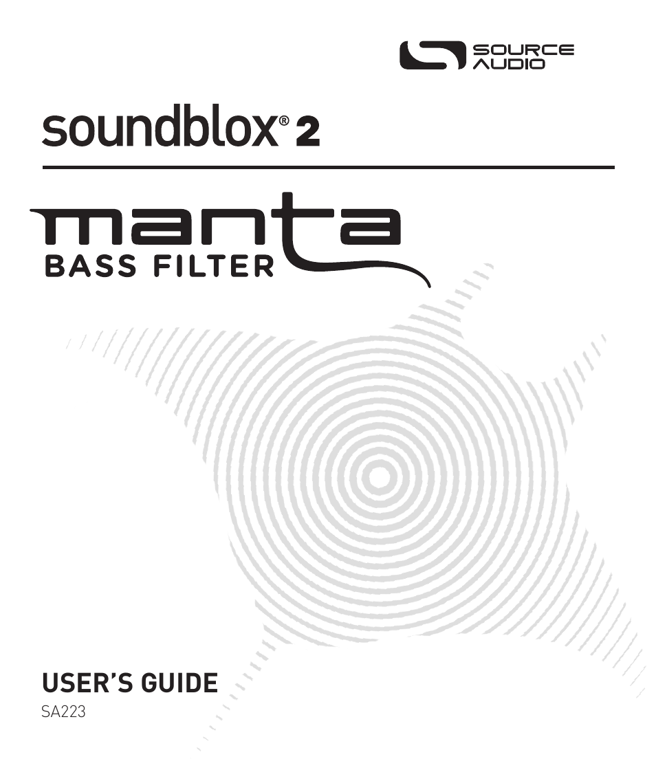 Source Audio Soundblox 2 Manta Bass Filter User Manual | 28 pages